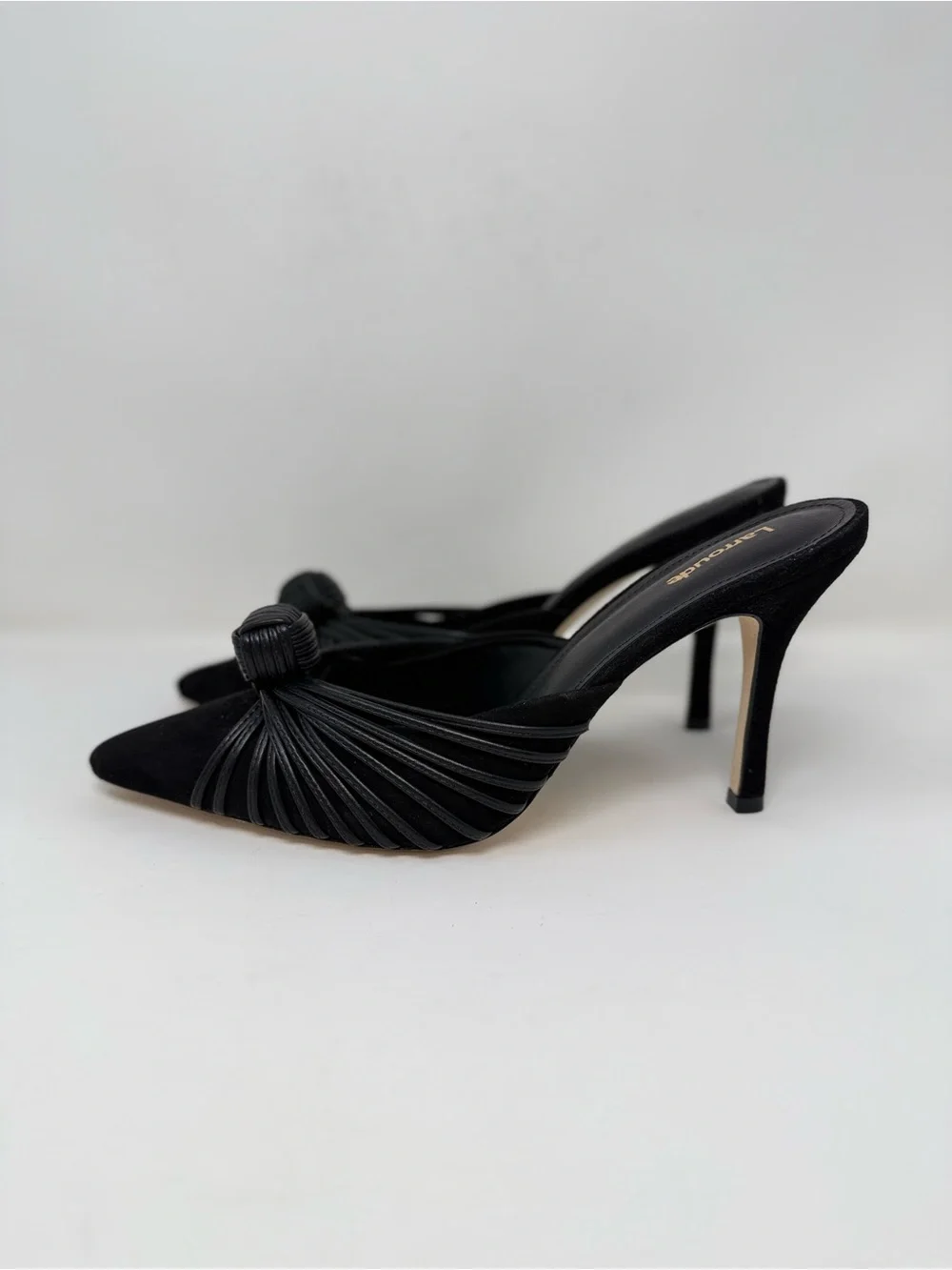 New Larroude Valerie Stiletto Pump Black Sz 10